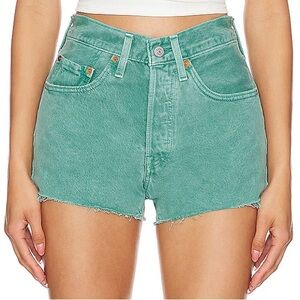 Levi's 501 Green Jean Shorts for Women